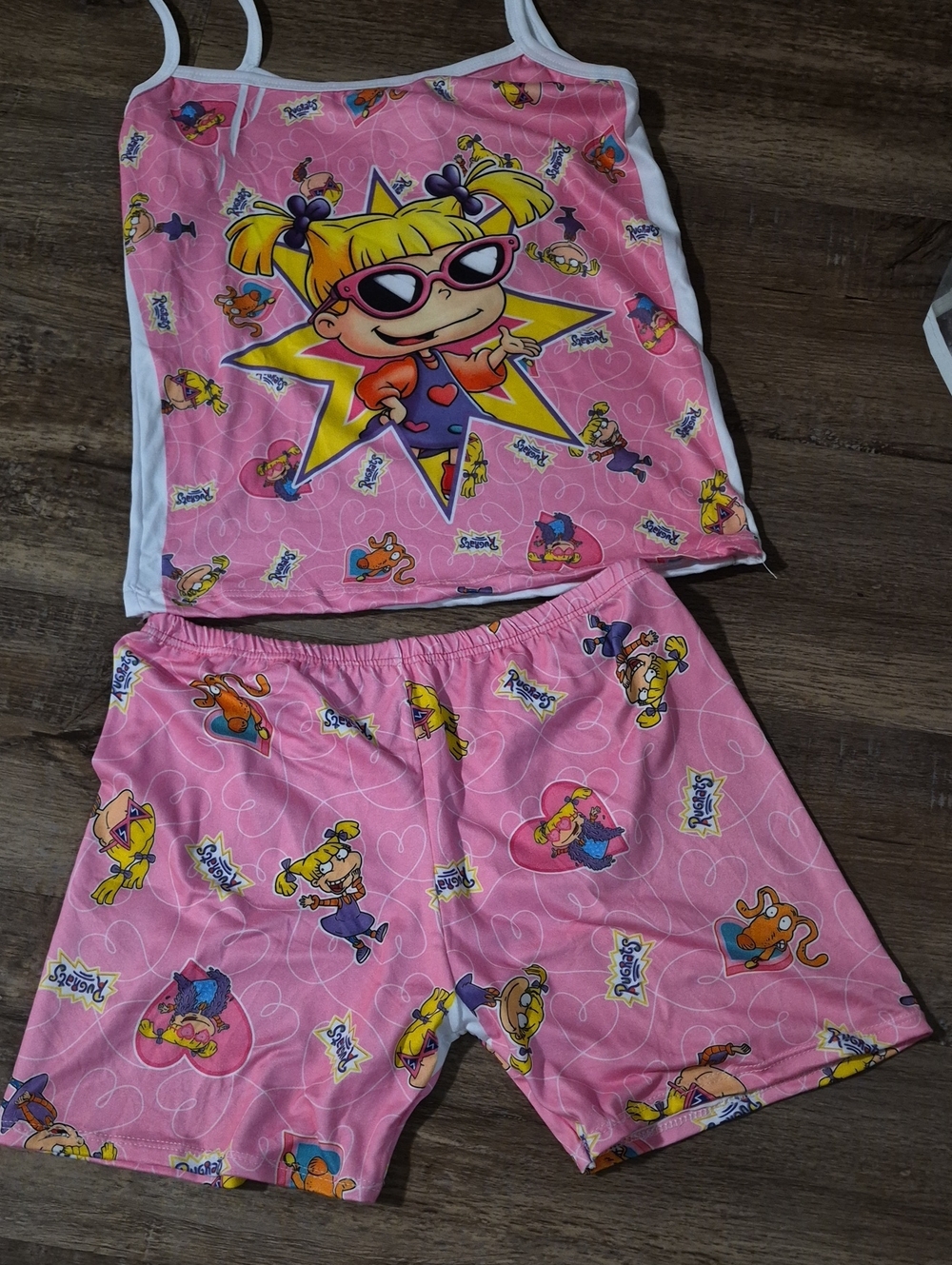 Rugrats Angelica Pink Tank & Shorts Pajama Set